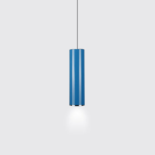Olivia’s Modern Cylinder Pendant - Adjustable Hanging Light In Blue Or Green / 11 White