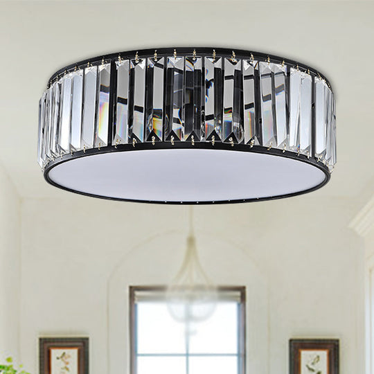 Elizabeth Crystal Drum Fixture - Modern Elegance For Bedrooms Ceiling Light