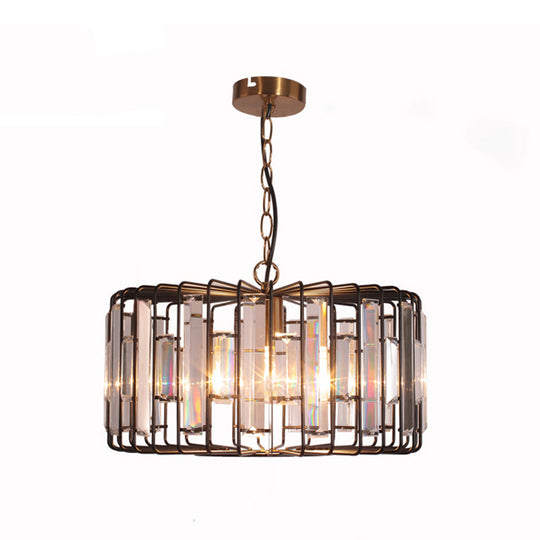 Everly’s Enchanting Embrace: Modern Black Crystal Pendant Lamp