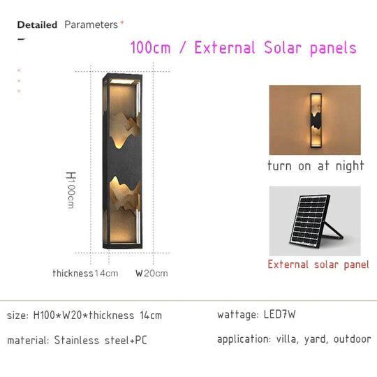 Anaïs’s Waterproof Solar Led Outdoor Light - Chic Garden And Street Lamps Wall